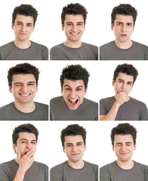 Man face expressions Stock Picture