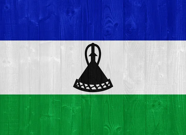Bandeira do Lesoto — Fotografia de Stock