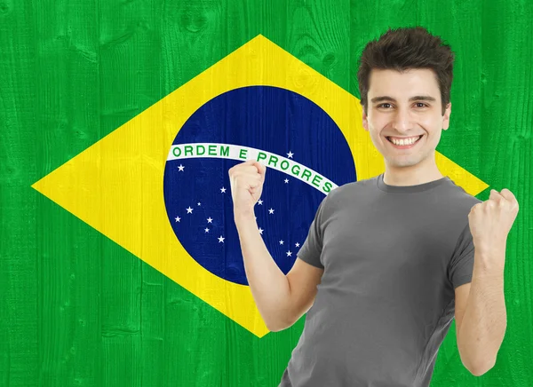 Brazilian Sports Fan — Stock Photo, Image