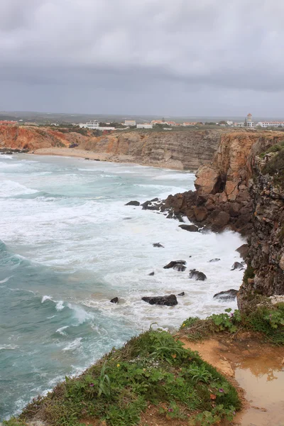 Βραχώδεις algarve, Πορτογαλία ακτογραμμή — Φωτογραφία Αρχείου