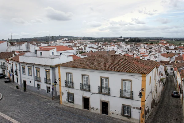 Barevné domy Evora, Portugalsko — Stock fotografie