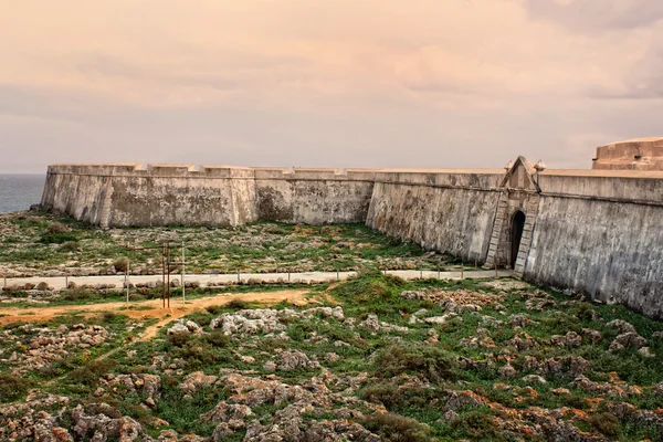 Sagres fortress in rugged terrain — Stock Photo, Image