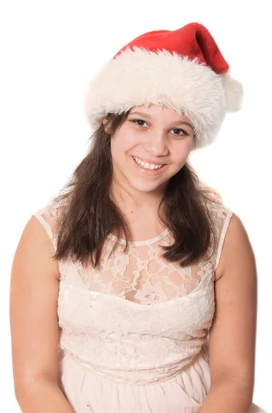 Bonito Natal menina pré-adolescente — Fotografia de Stock