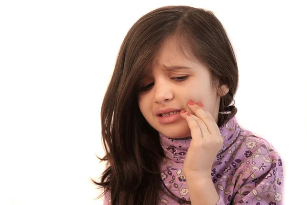 Girl with toothache — Stock Photo, Image