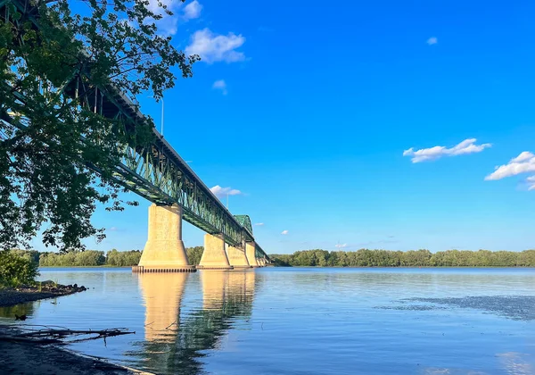 Princess Margaret Bridge Saint John River Fredericton New Brunswick Canada — стокове фото