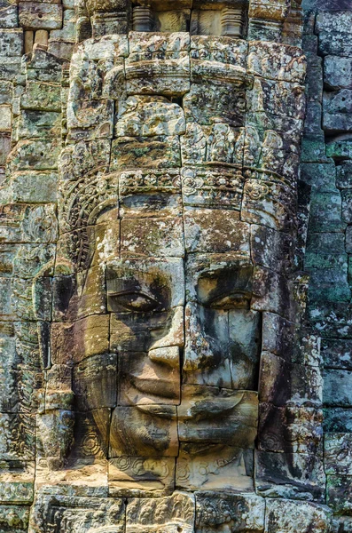 Bayon tample ansikten. ankor wat. Kambodja. — Stockfoto