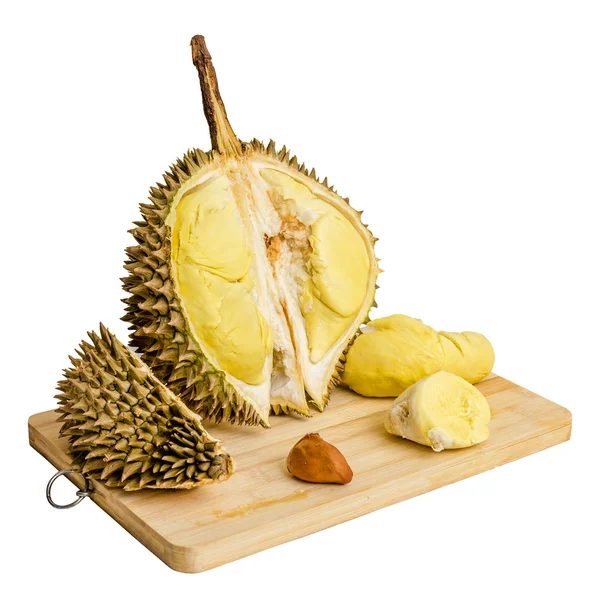 Durian. hatalmas trópusi gyümölcs. Stock Fotó