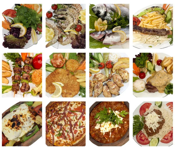 kabuklu deniz balık sebze et kebabı