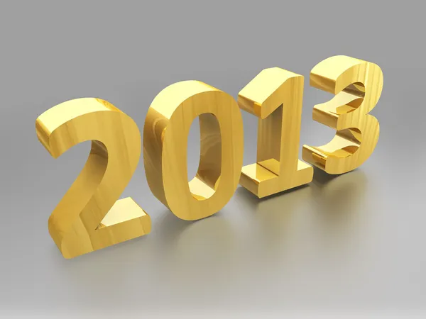 2013 год в золотом цвете — стоковое фото