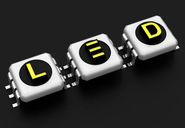 Señal de tecnología led — Foto de Stock