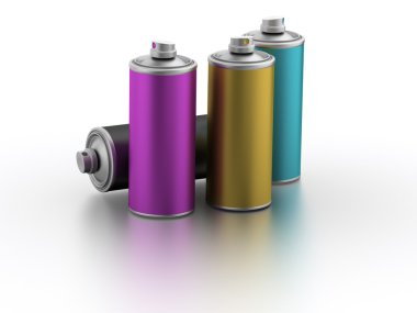 cmyk renk sprey kutular