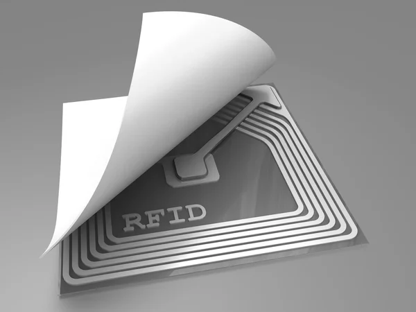 Etiqueta engomada con chip rfid — Foto de Stock