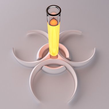 ampul biohazard madde ile