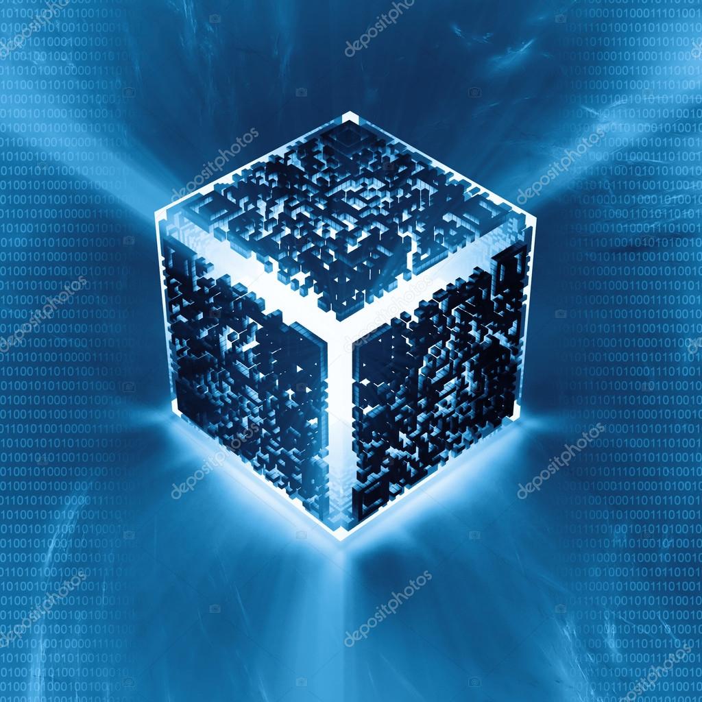 Electronic circuit cube or QR code â Stock Photo © yuriy2design #19898529