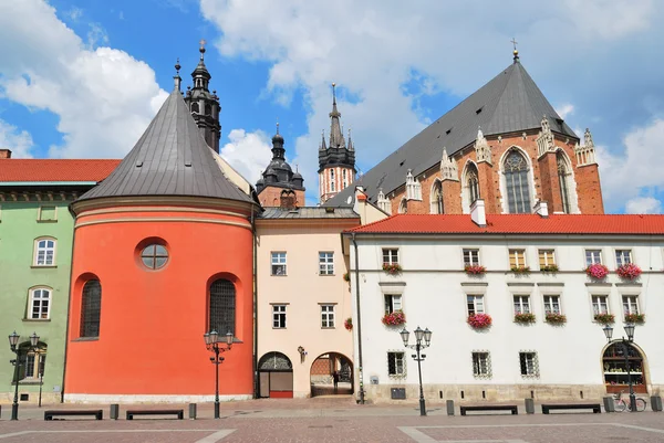 Krakow. Small Market Square — Stock Photo, Image