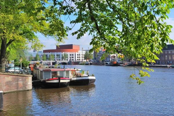 암스테르담입니다. 암스텔 강 — 스톡 사진
