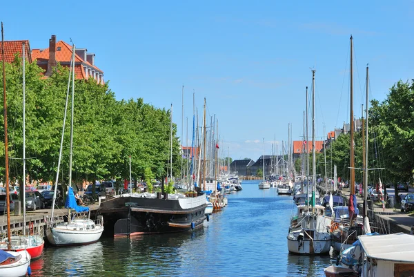 Canal em copenhagénio — Fotografia de Stock