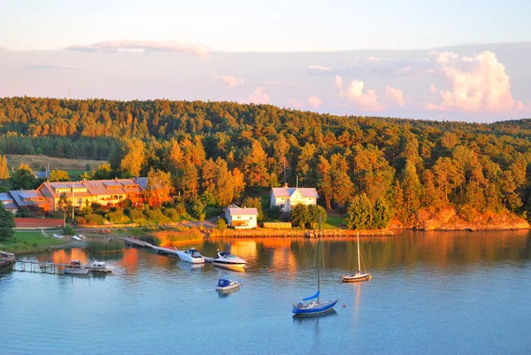 Finlandiya. turku yakınındaki günbatımı — Stok fotoğraf