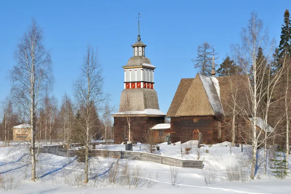 Finlandia. Vecchia chiesa a Petaavesi — Foto Stock