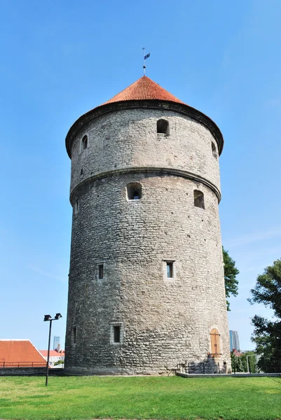 Tallinn, Estonsko. středověká věž kiek v de-kok — Stock fotografie