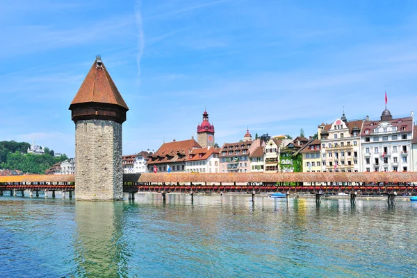 Luzern, Kapel brug — Stockfoto