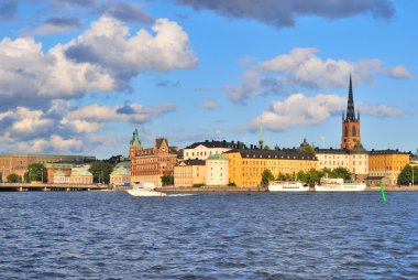 Stockholm. ada riddarholmen gün batımında