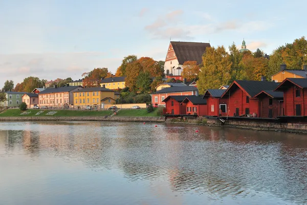 Finland. solnedgång i Borgå — Stockfoto