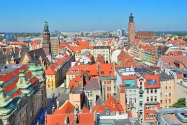 Top-görünüm Wroclaw, Polonya Cumhuriyeti