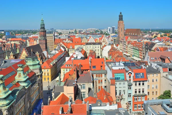 Top-view of Wroclaw, Polish Republic — Stock Photo, Image