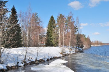 erken ilkbaharda Imatra, Finlandiya