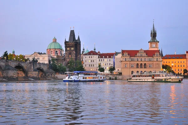 Prague at dusk — Stock Photo, Image