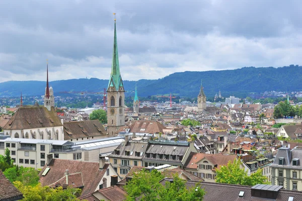 Widok z góry na Zurych — Zdjęcie stockowe