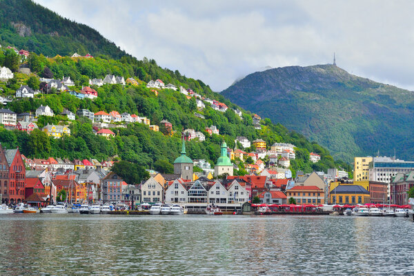 Норвегия. Вид на город Берген
 