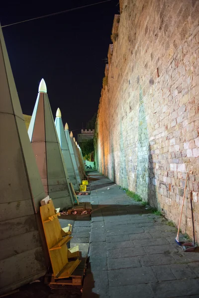 奇跡の広場 - ピサ - イタリアの壁 — ストック写真