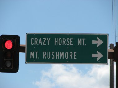 Mt Rushmore Street Sign, South Dakota clipart