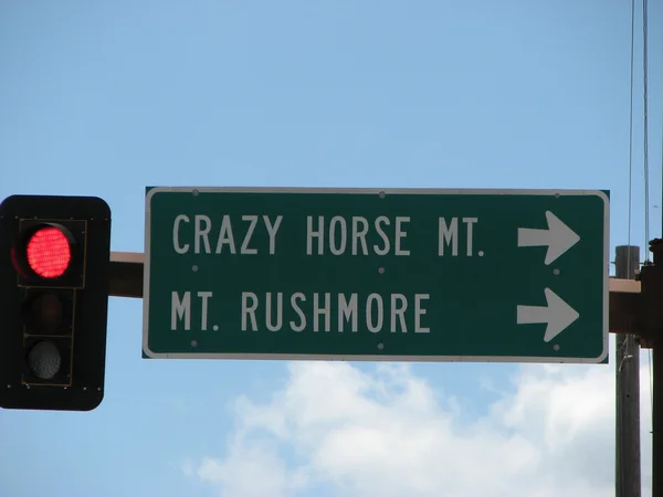 Mt Rushmore Street Sign, South Dakota — Stock Photo, Image