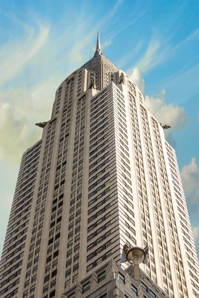 New York - 12. března: Chrysler building fasáda — Stock fotografie