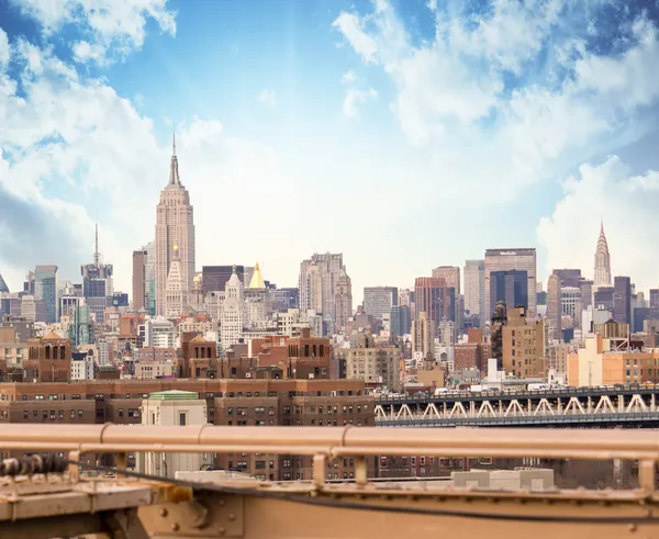 New York City - március 12-én: Az Empire State Building és a Chrysler — Stock Fotó