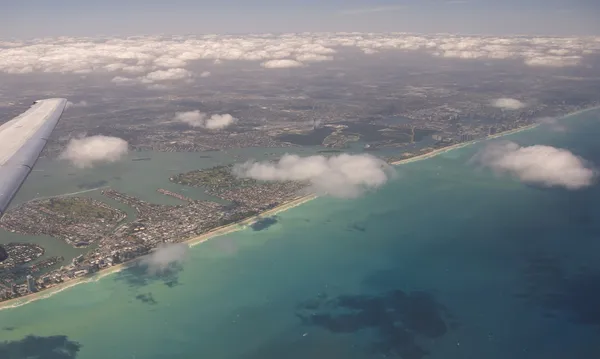 Letecký pohled na Miami Beach — Stock fotografie