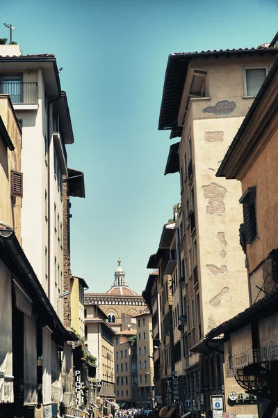 View of Florence in Old Bridge Area, Ponte Vecchio — Stock Photo, Image