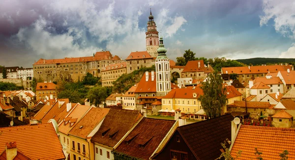 Střechy český krumlov, Česká republika — Stock fotografie