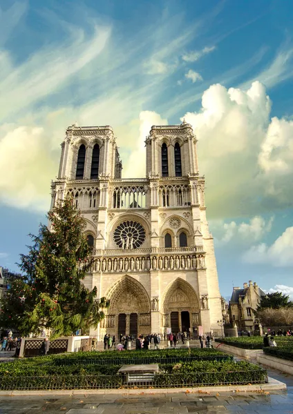 Kathedrale Notre Dame, niedriger Aussichtspunkt — Stockfoto