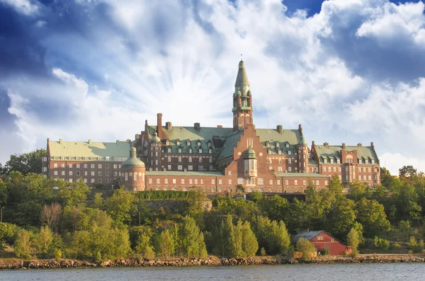 Ancient Architecture and vegetation of Stockholm - Sweden — Stock Photo, Image