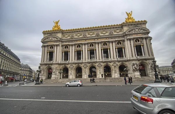 Fasaden på musikaliska akademin och paris Nationalopera, Frankrike. — Stockfoto