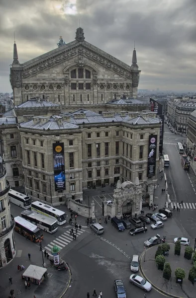 Aerial view of Paris in winter season — Stock Photo, Image