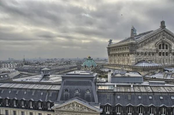 Vista aérea de Paris na temporada de inverno — Fotografia de Stock