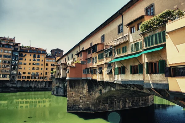 Vista de Florença em Old Bridge Area, Ponte Vecchio — Fotografia de Stock