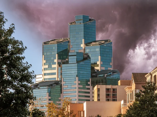 Group of Skyscrapers with Storm Approaching, San Diego — Stock Photo, Image