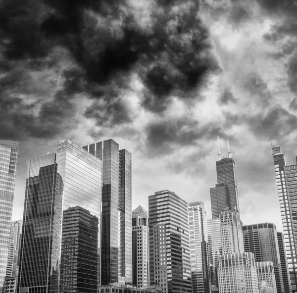 Mrakodrapy a panorama Chicaga, illinois - usa — Stock fotografie