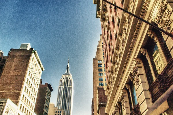Budovy v new Yorku, mrakodrapy Manhattanu — Stock fotografie